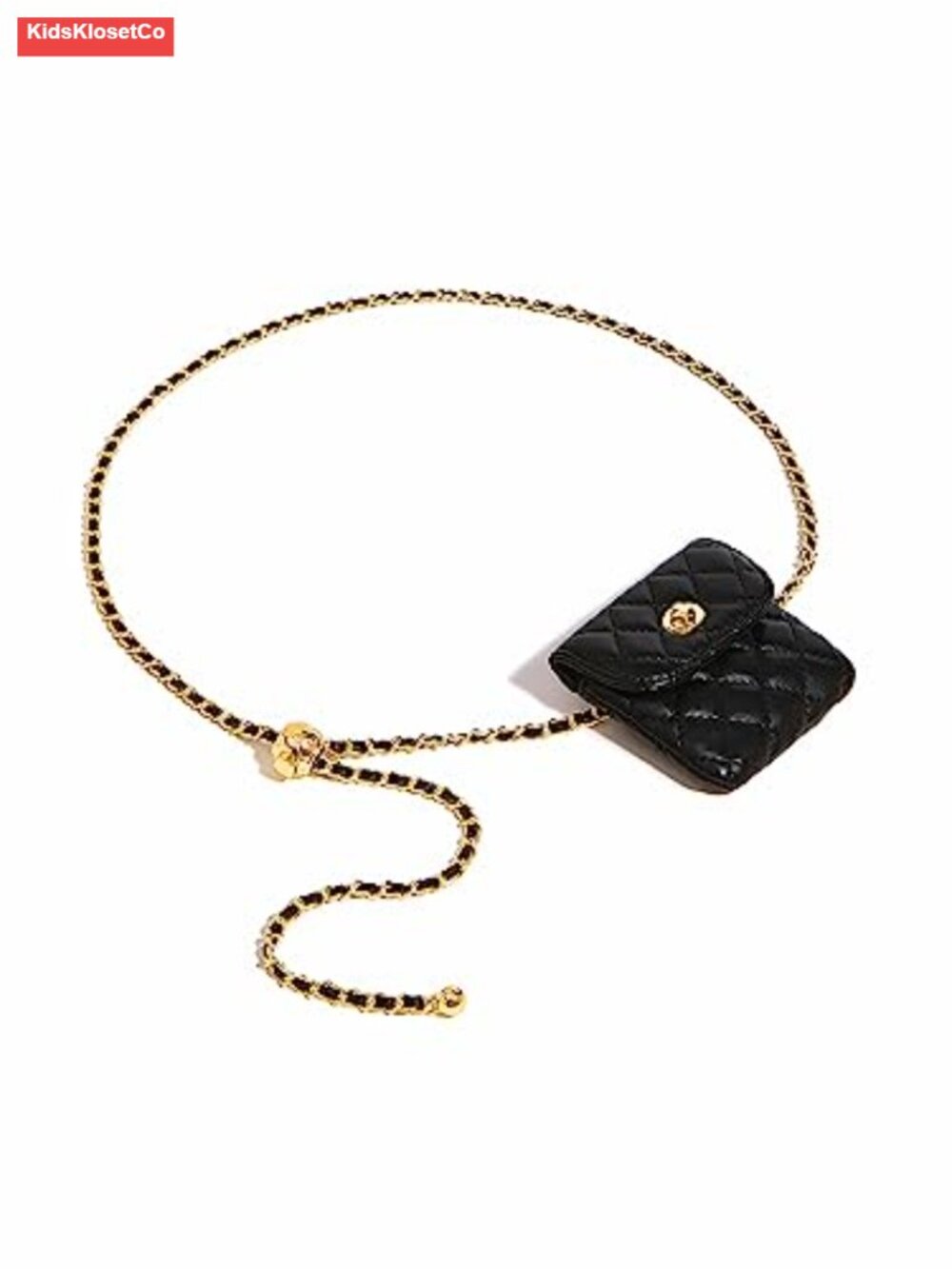 PU Leather Chain Belt Bag - Mini Waist Purse Detachable Crossbody